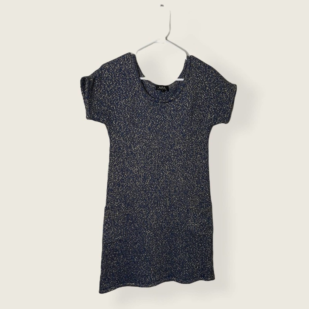 A.P.C. Short Sleeve Sweater Dress w. front pockets Small